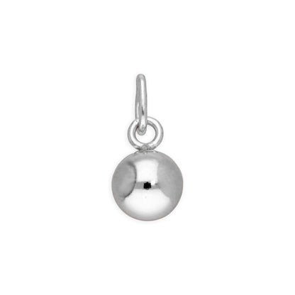 Sterling Silver 6mm Plain Ball Charm
