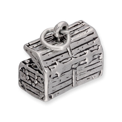 Sterling Silver Open Treasure Chest Charm