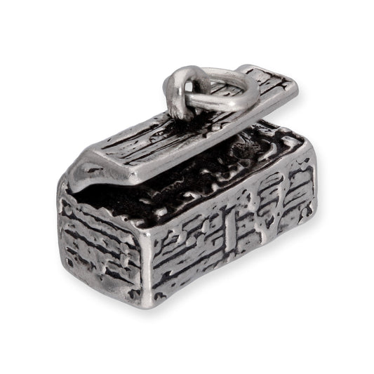 Sterling Silver Open Treasure Chest Charm