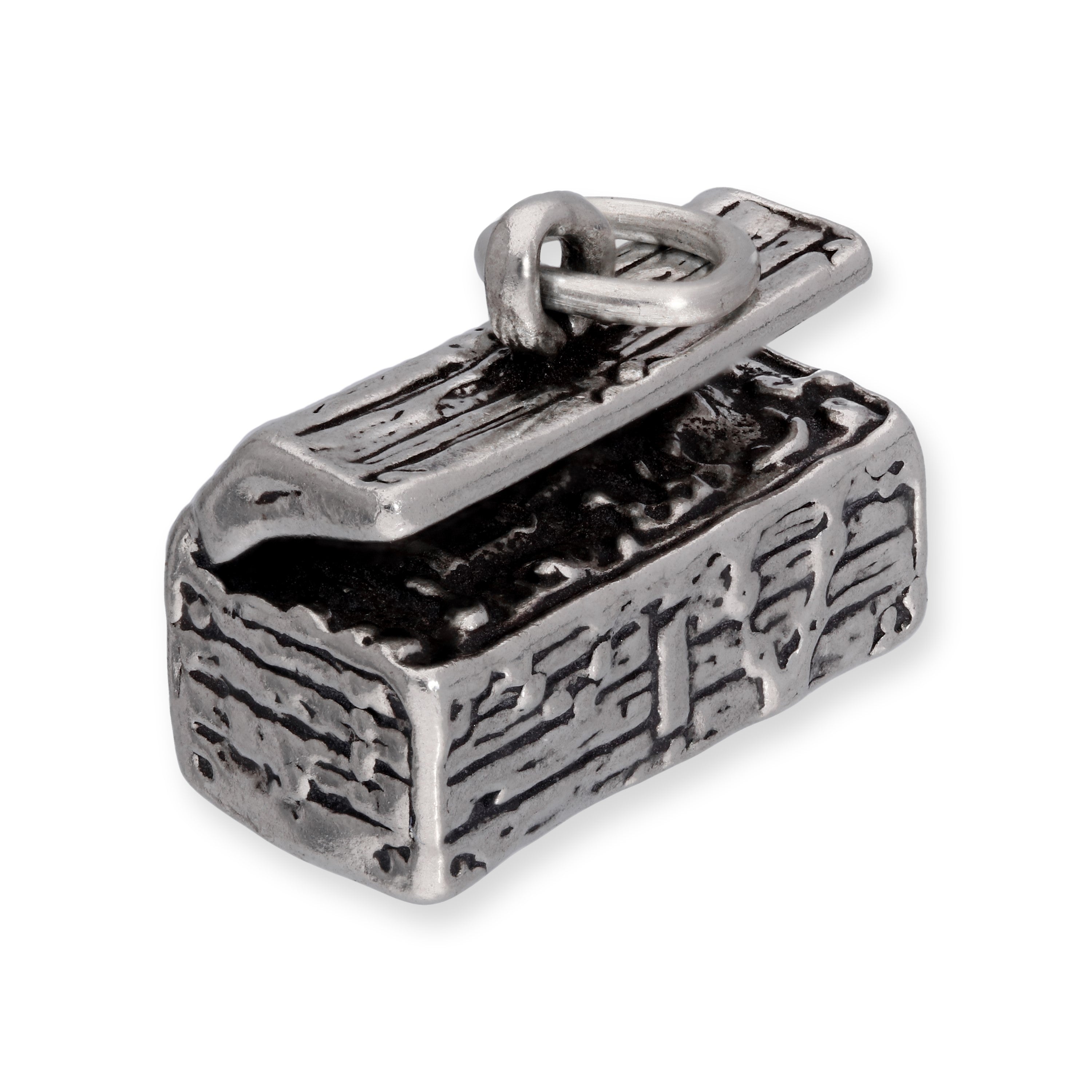 Sterling Silver Open Treasure Chest Charm | TheCharmWorks