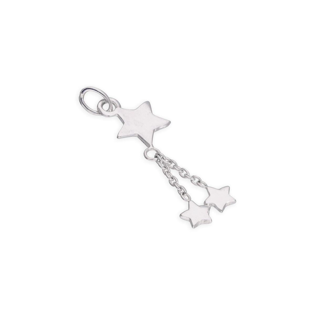 Sterling Silver Multi Star Dangle Drop Charm
