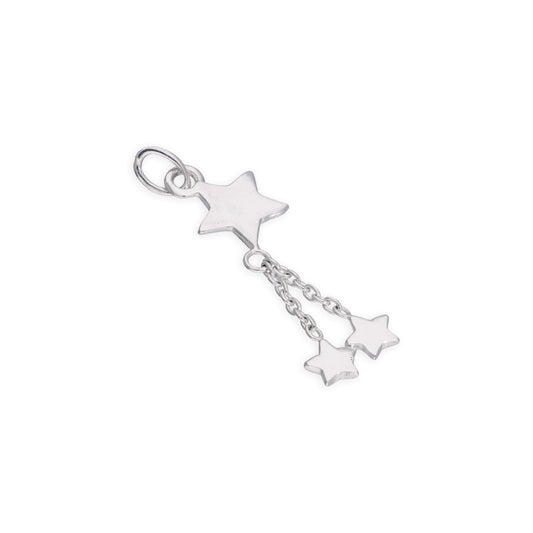 Sterling Silver Multi Star Dangle Drop Charm