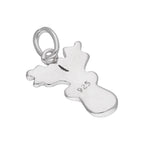 Sterling Silver Red Nose Reindeer Enamel Charm