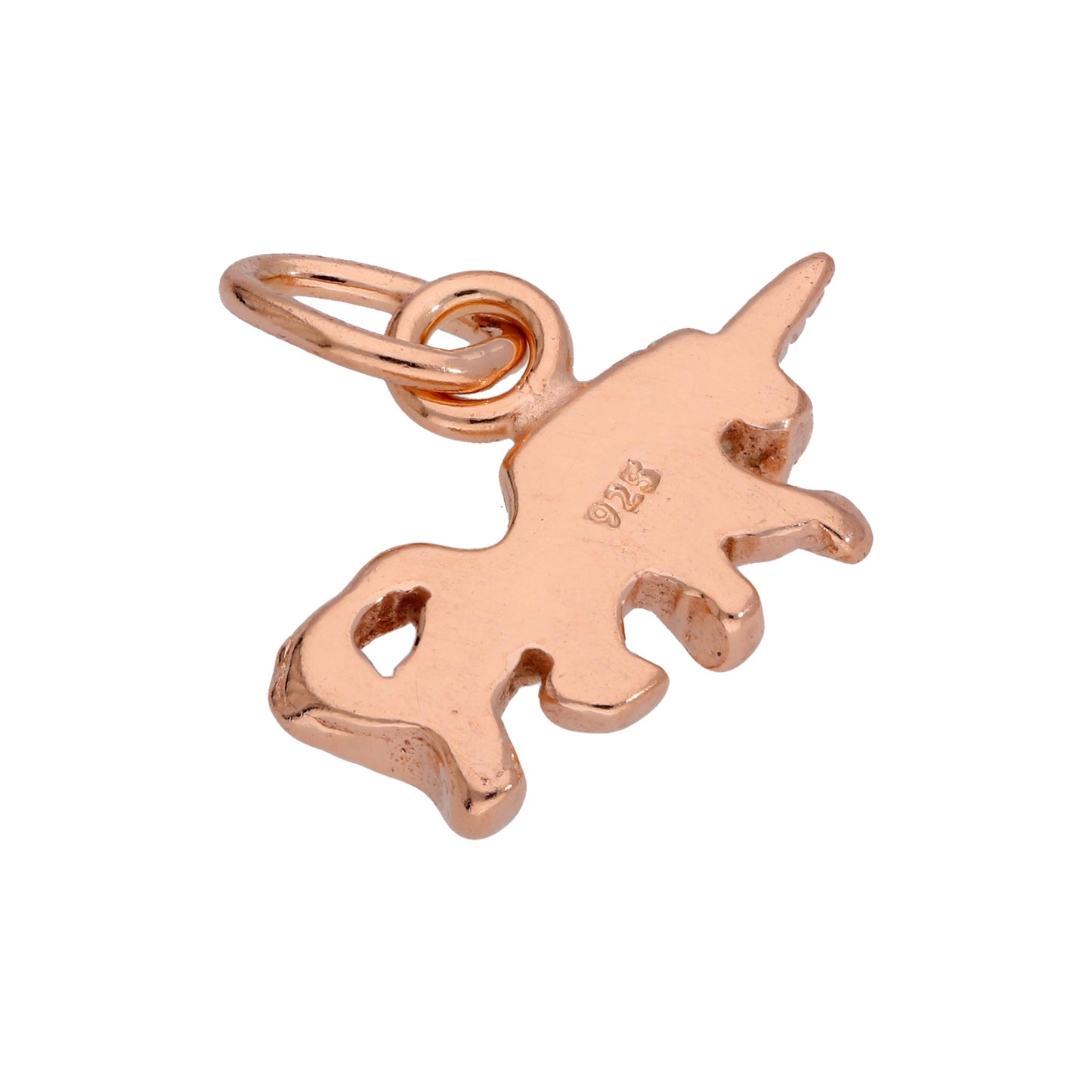 Tiny Rose Gold Plated Sterling Silver Unicorn Charm
