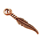Rose Gold Plated Sterling Silver Feather Charm