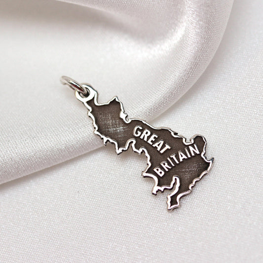 Personalised Sterling Silver Any Country Map Charm