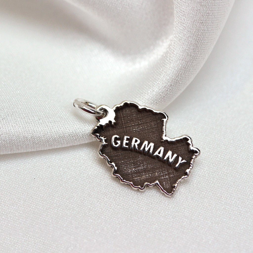 Personalised Sterling Silver Any Country Map Charm