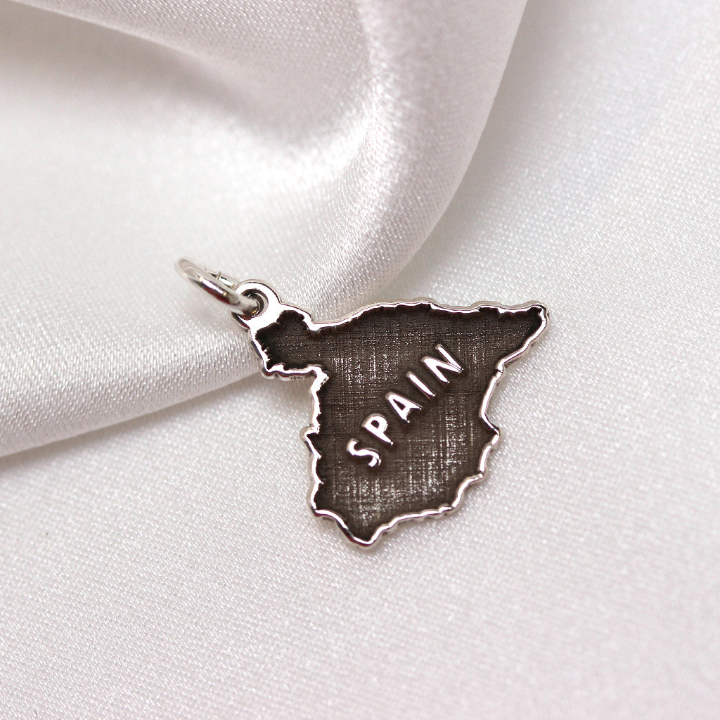 Personalised Sterling Silver Any Country Map Charm