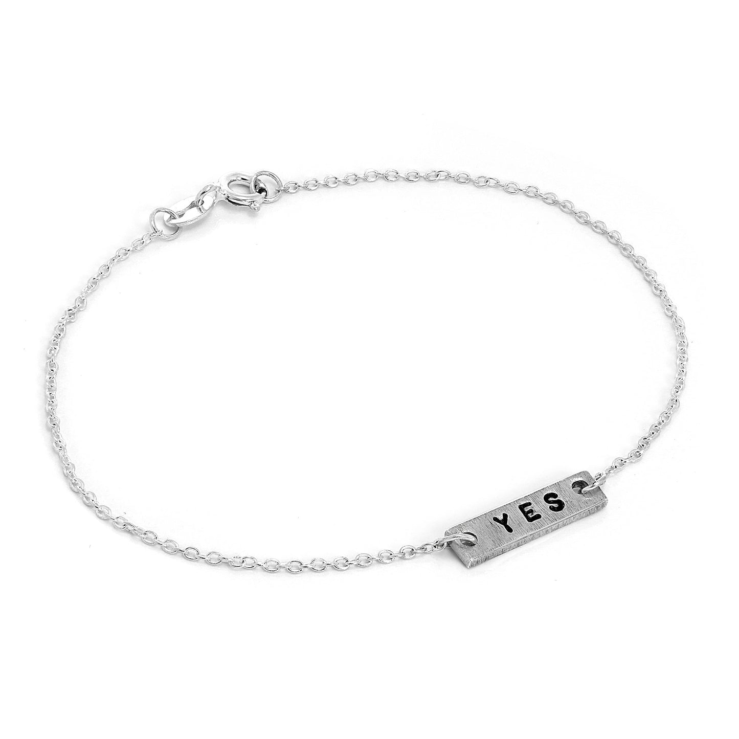 Personalised Sterling Silver Bar Bracelet Anklet