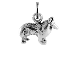 Sterling Silver Small Collie Dog Charm