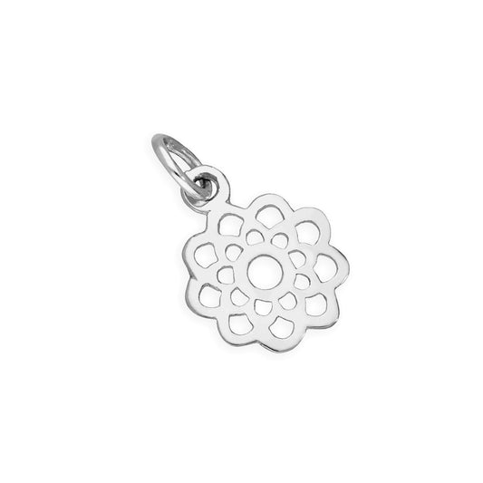 Sterling Silver Open Flower Charm