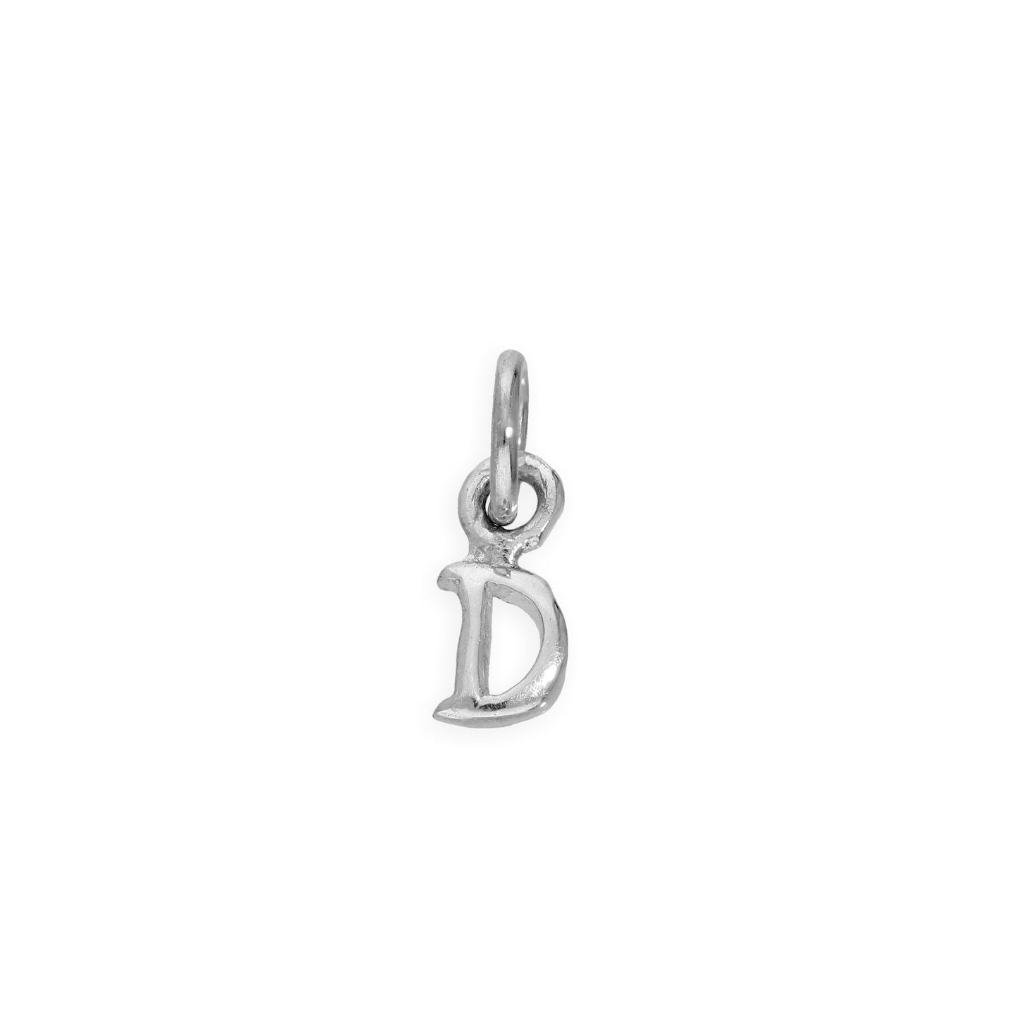 Tiny Sterling Silver Alphabet Letter Charm A - Z