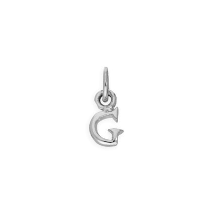 Tiny Sterling Silver Alphabet Letter Charm A - Z