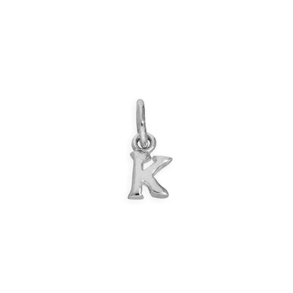 Tiny Sterling Silver Alphabet Letter Charm A - Z