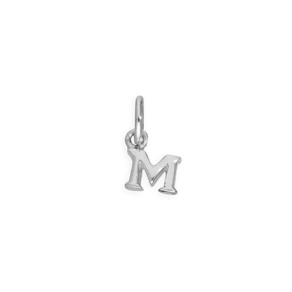Tiny Sterling Silver Alphabet Letter Charm A - Z