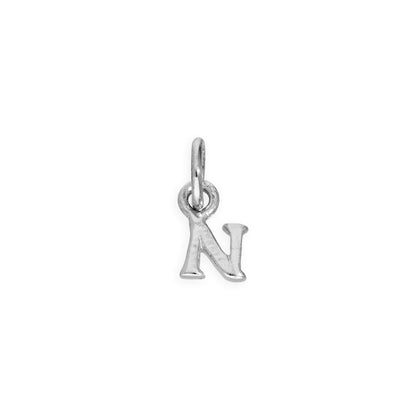 Tiny Sterling Silver Alphabet Letter Charm A - Z