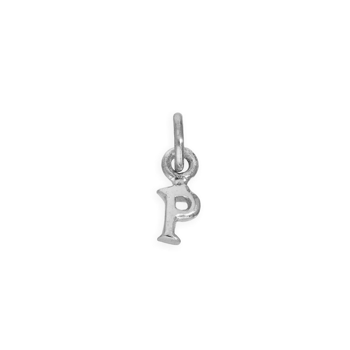 Tiny Sterling Silver Alphabet Letter Charm A - Z