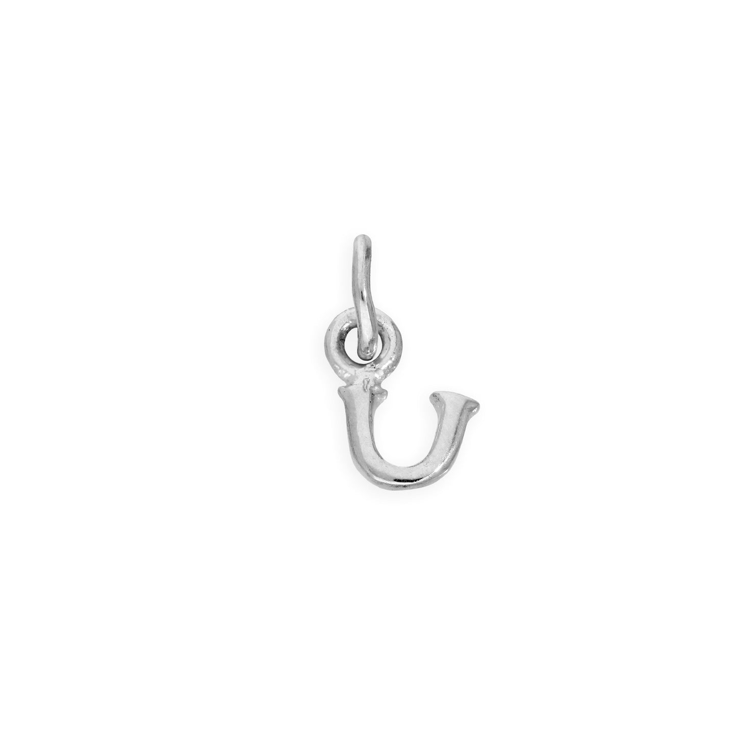 Tiny Sterling Silver Alphabet Letter Charm A - Z
