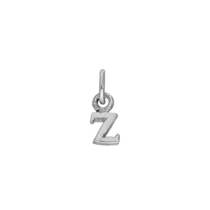 Tiny Sterling Silver Alphabet Letter Charm A - Z