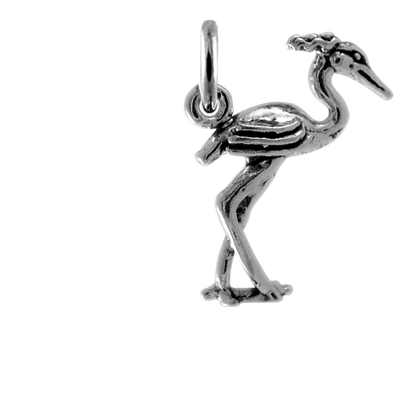 Sterling Silver 3D Heron Charm