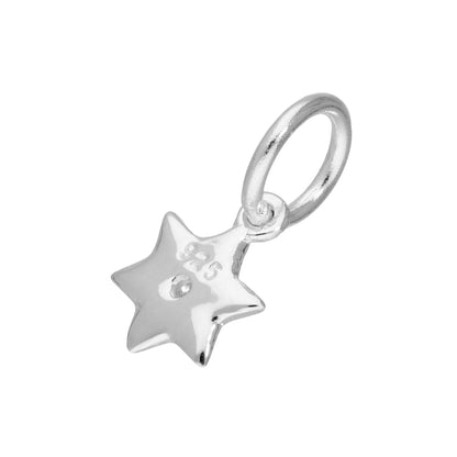 Sterling Silver & Clear CZ Crystal Star Charm