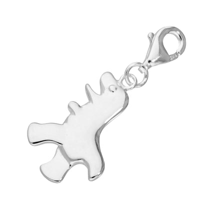 Sterling Silver T-Rex Dinosaur Clip on Charm