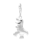 Sterling Silver T-Rex Dinosaur Clip on Charm