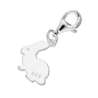 Sterling Silver Rabbit Clip on Charm
