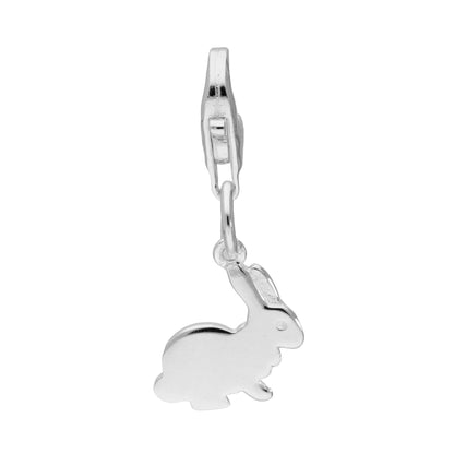 Sterling Silver Rabbit Clip on Charm