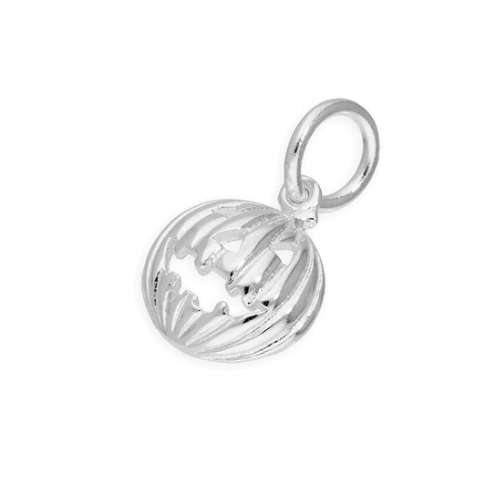 Sterling Silver Halloween Pumpkin Charm