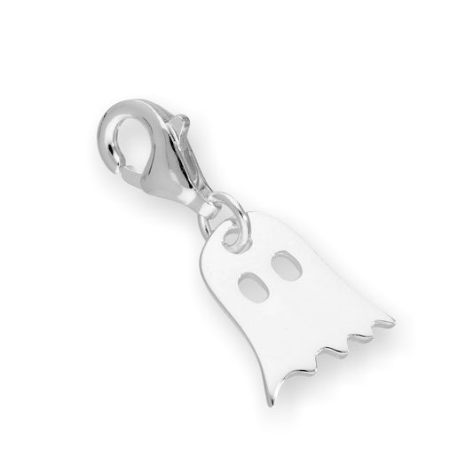 Sterling Silver Ghost Clip on Charm