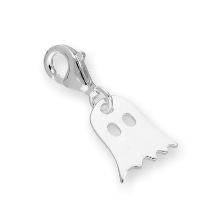 Sterling Silver Ghost Clip on Charm