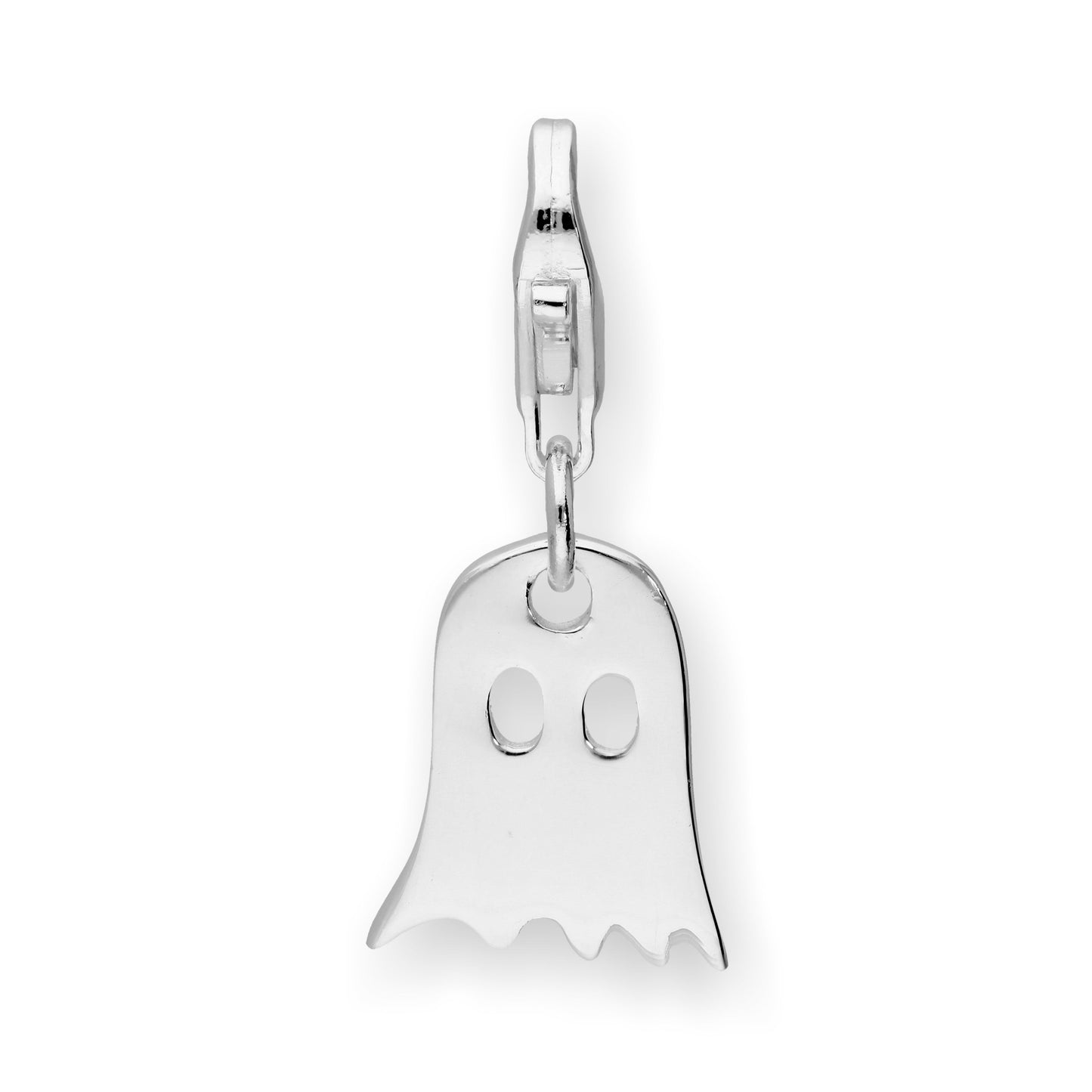 Sterling Silver Ghost Clip on Charm