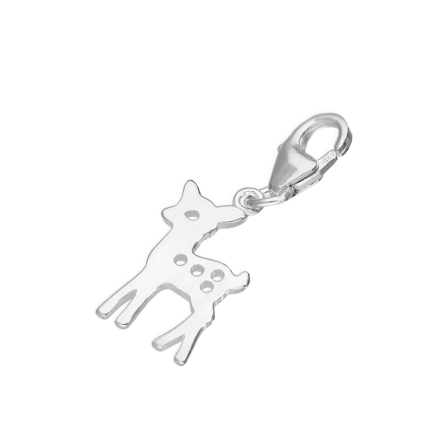 Sterling Silver Deer Clip on Charm