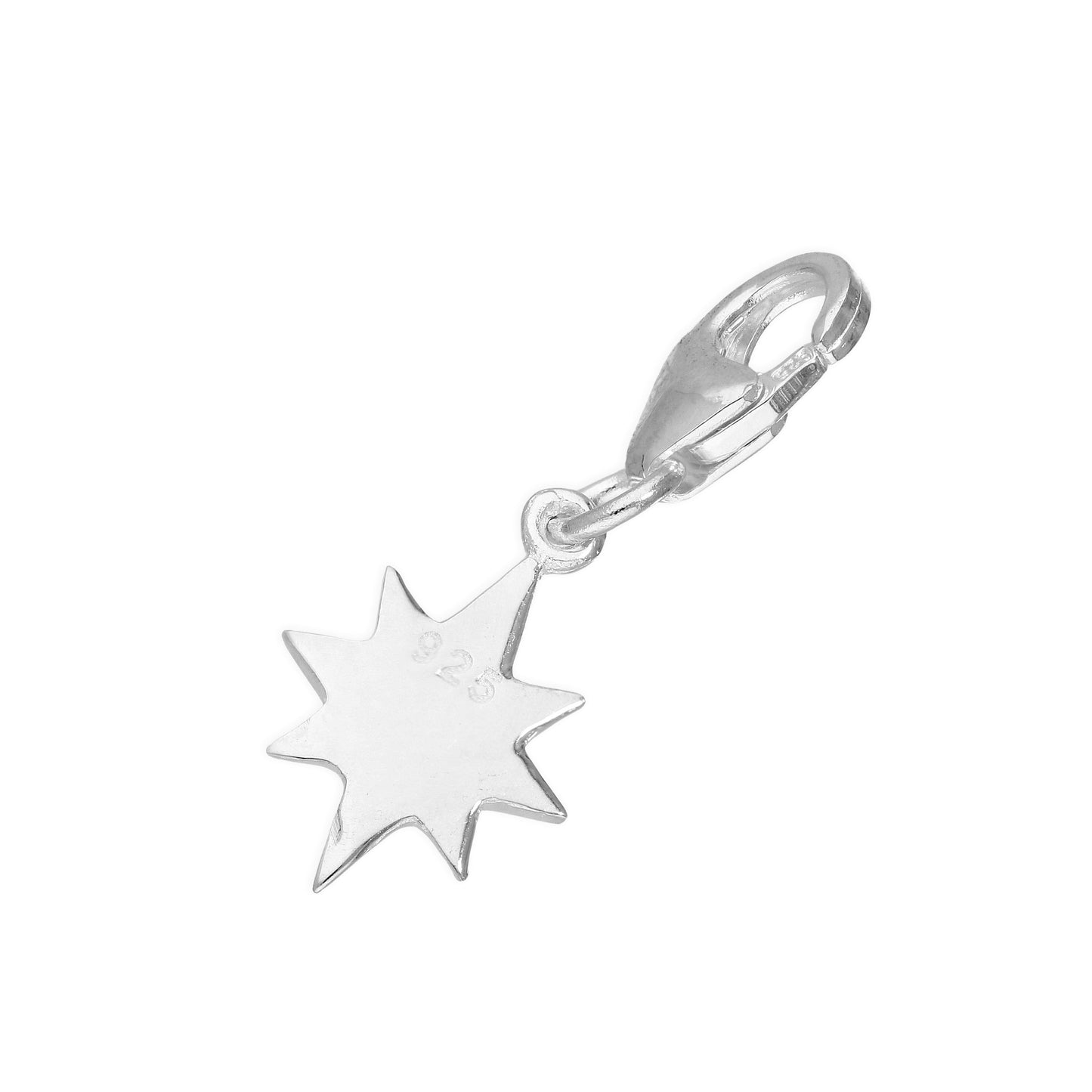 Sterling Silver Northern Star Nativity Clip on Charm