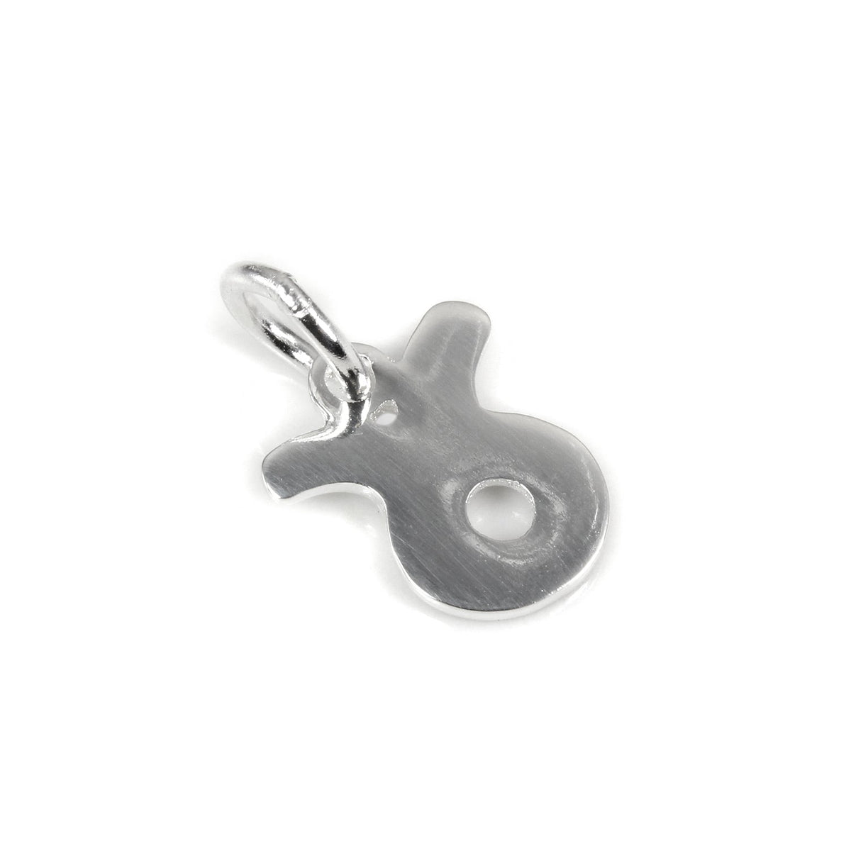 Small Sterling Silver 2D Taurus Taurus Symbol Charm