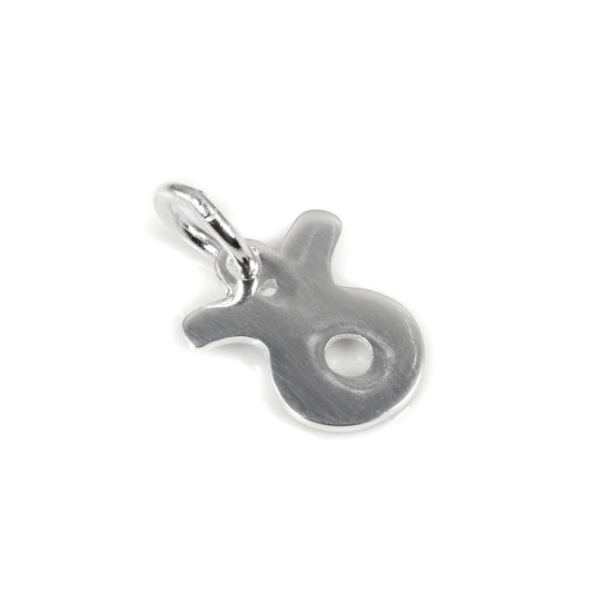 Small Sterling Silver 2D Taurus Taurus Symbol Charm