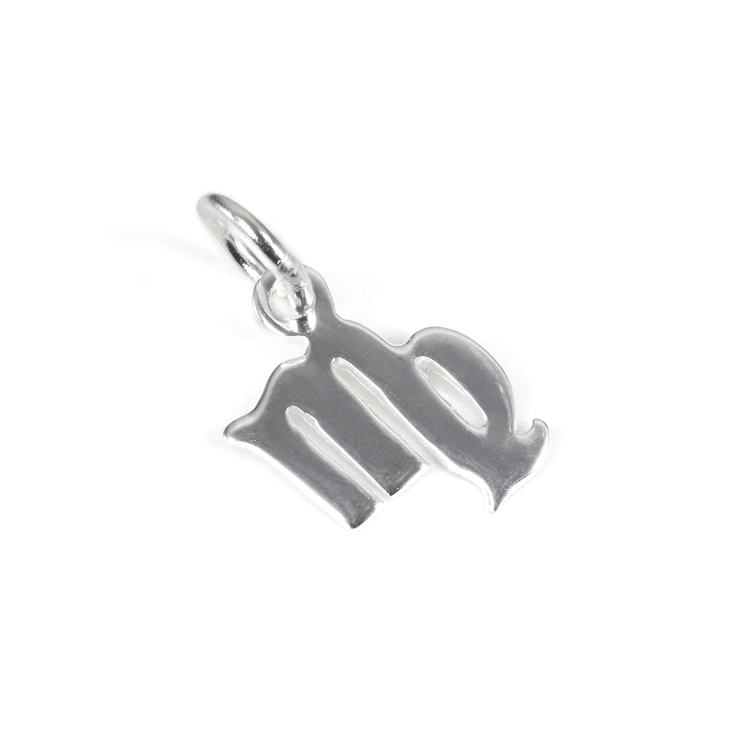 Small Sterling Silver 2D Virgo Virgo Symbol Charm