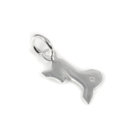 Small Sterling Silver 2D Capricorn Capricorn Symbol Charm