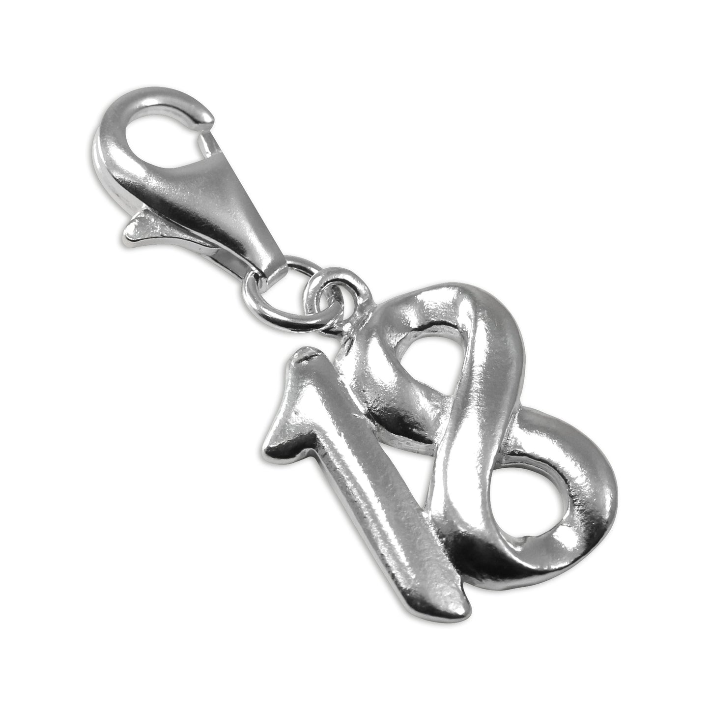 Sterling Silver Birthday Number Clip on Charms