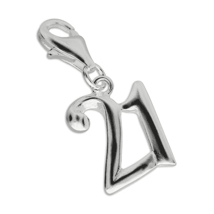 Sterling Silver Birthday Number Clip on Charms