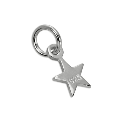 Tiny Sterling Silver Simple Star Charm