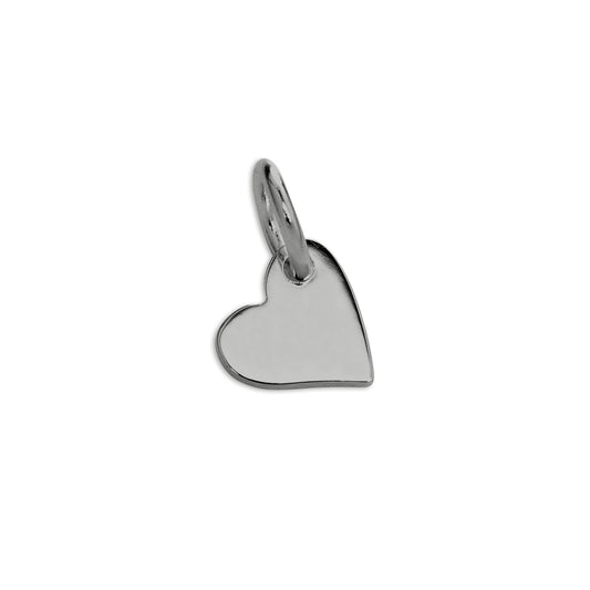 Sterling Silver Small 6mm Flat Heart Charm