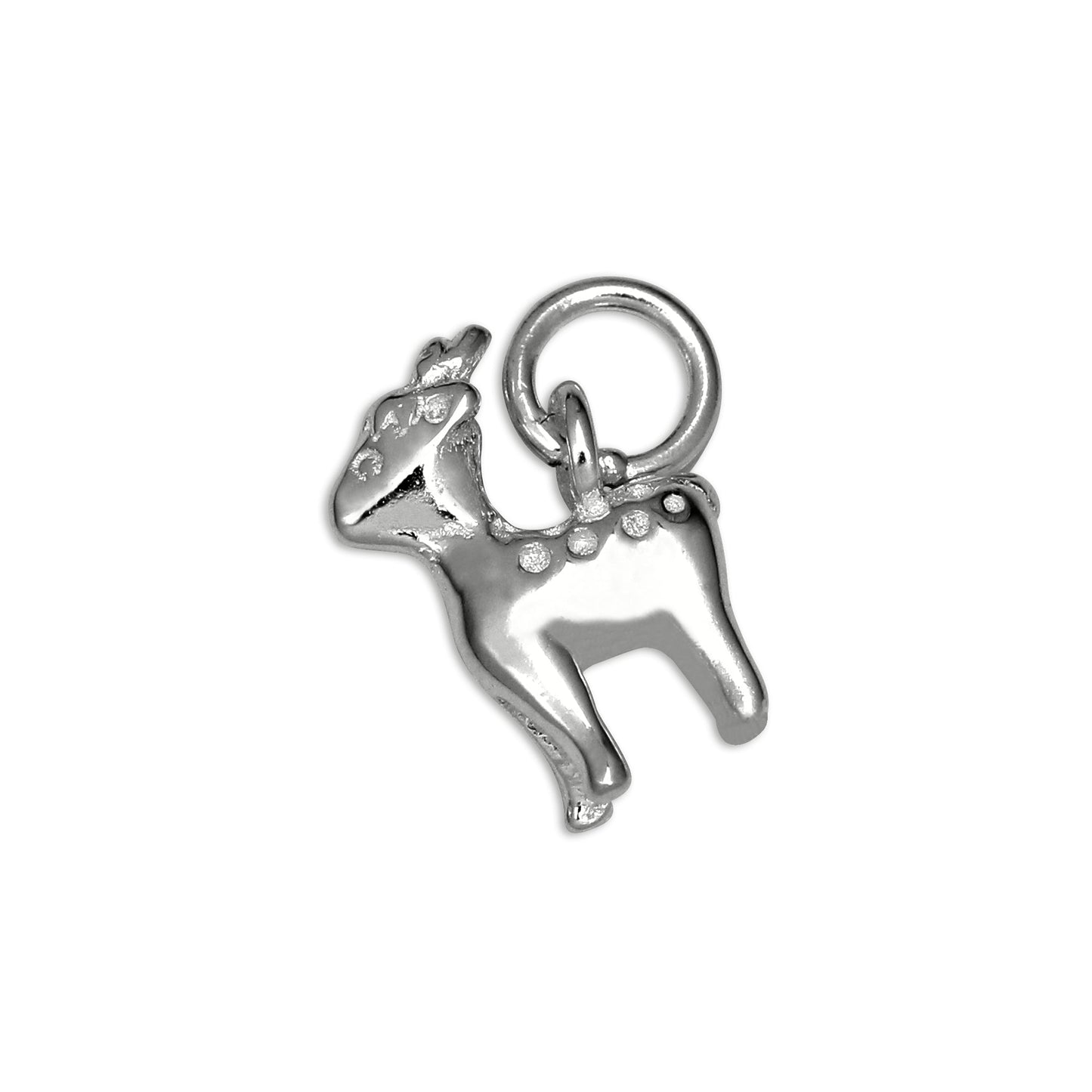 Sterling Silver 3D Deer Charm