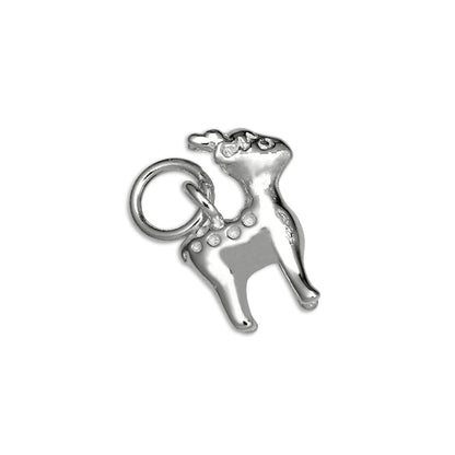 Sterling Silver 3D Deer Charm