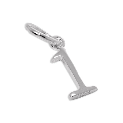 Sterling Silver Initial Number Charm 0-9