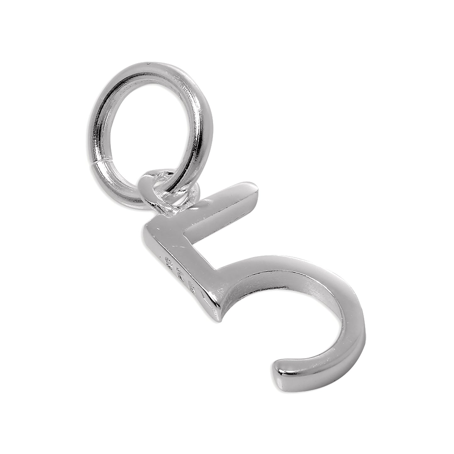 Sterling Silver Initial Number Charm 0-9