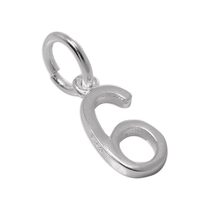 Sterling Silver Initial Number Charm 0-9