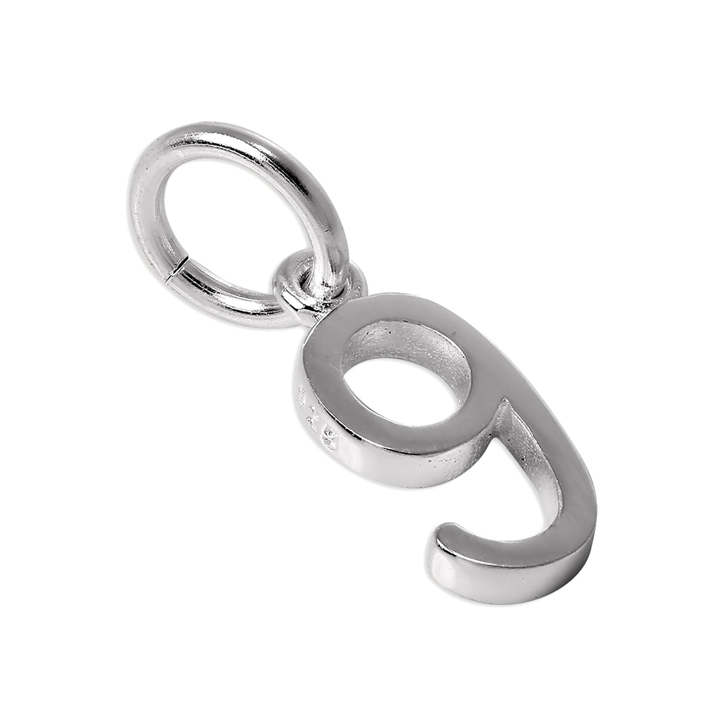 Sterling Silver Initial Number Charm 0-9