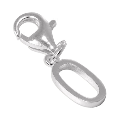 Sterling Silver Initial Number Clip-on Charm 0-9